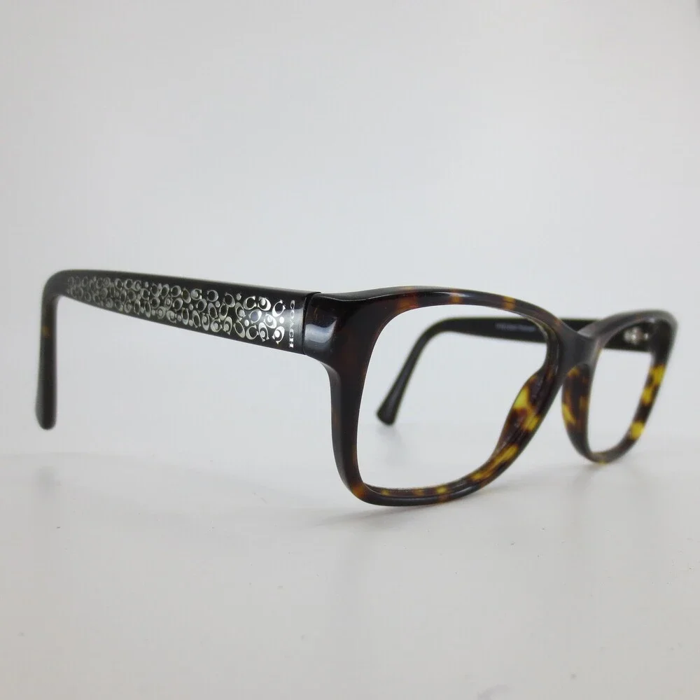 Coach HC 6068 5120 Dark Tortoise Eyeglasses Frames 54-16-135 Womens Rectangle